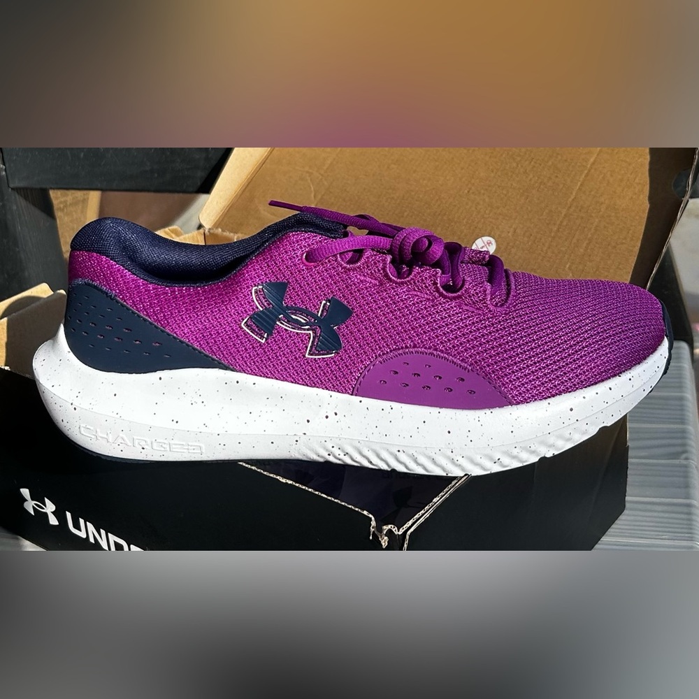 NWT UNDER ARMOUR  Purple & Navy Women's Athletic Sneaker Shoes Size 10.5